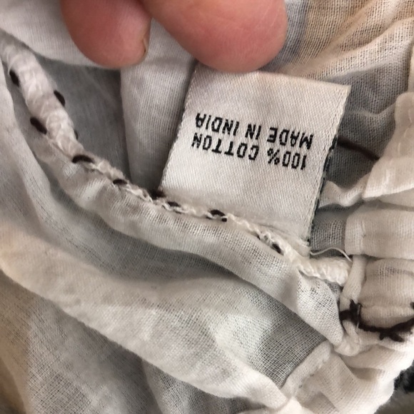 Melissa Odabash Embroidered Long Sleeve Peasant Top M - Picture 10 of 10